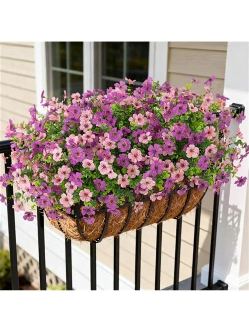 12 Bundle Faux Silk Daisy Flowers Outdoor UV Resistant Purple Pink Patio Porch